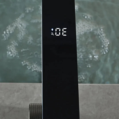 Robinet de lavabo de salle de bain à affichage numérique intelligent LED en laiton