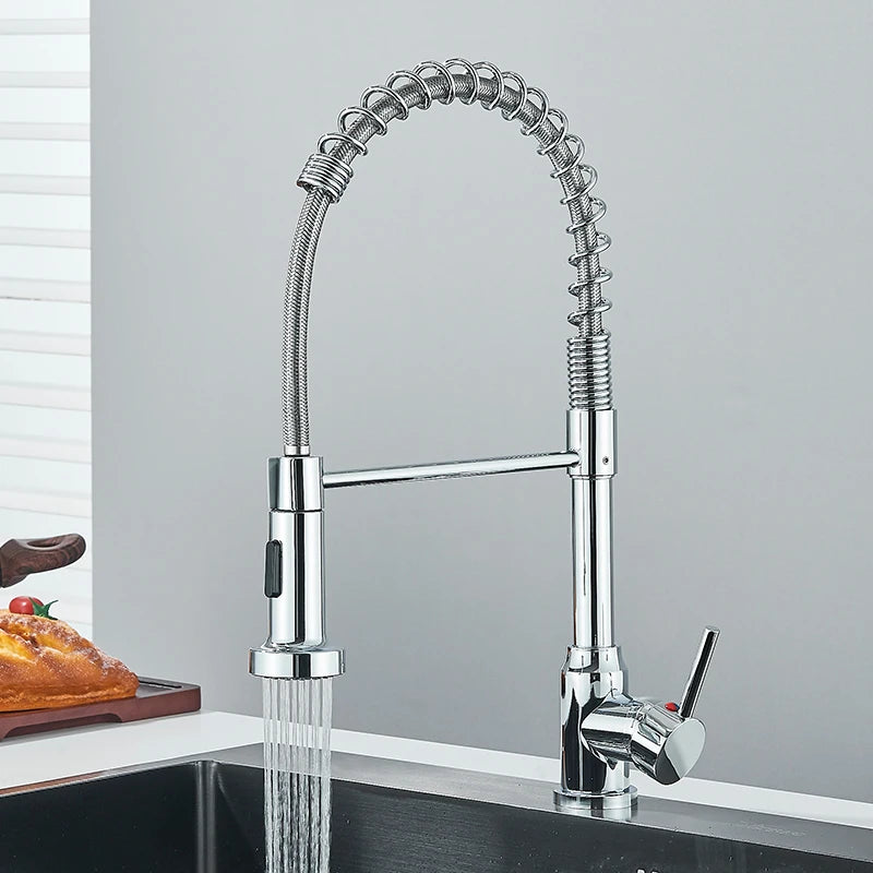 Robinet de cuisine à douchette extractible, mitigeur eau chaude/froide