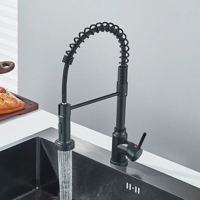 Robinet de cuisine à douchette extractible, mitigeur eau chaude/froide
