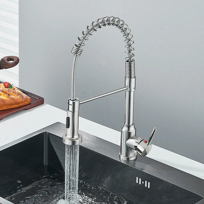 Robinet de cuisine à douchette extractible, mitigeur eau chaude/froide