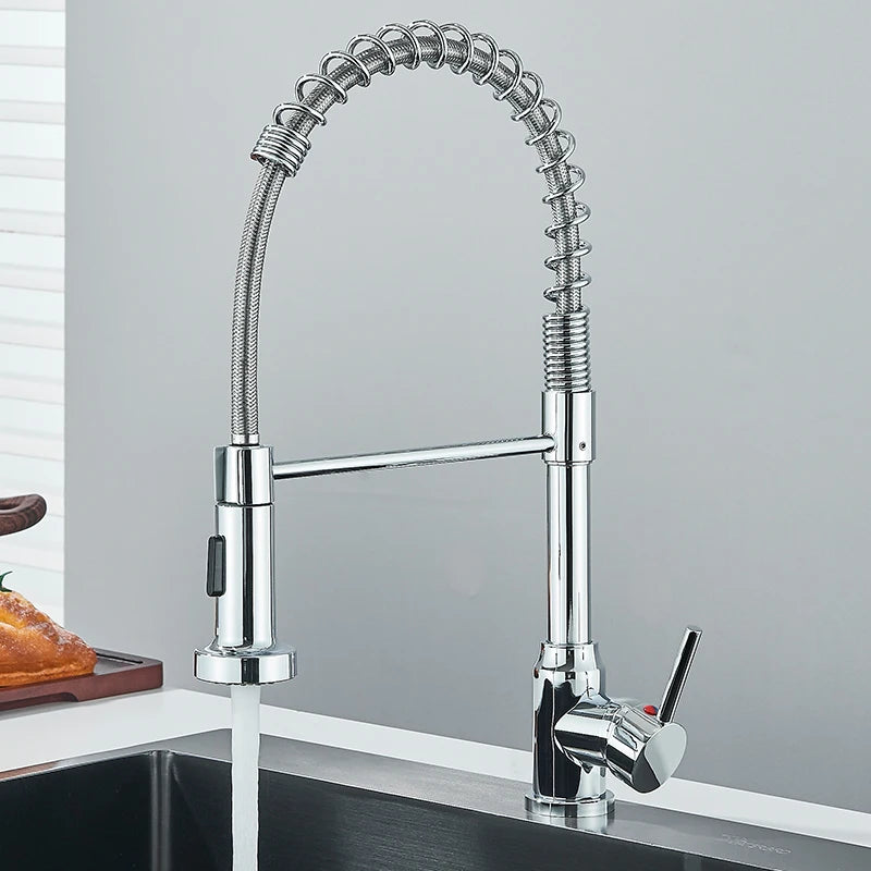 Robinet de cuisine à douchette extractible, mitigeur eau chaude/froide