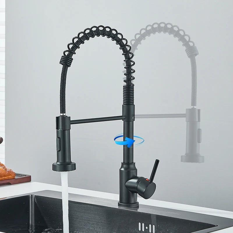 Robinet de cuisine à douchette extractible, mitigeur eau chaude/froide