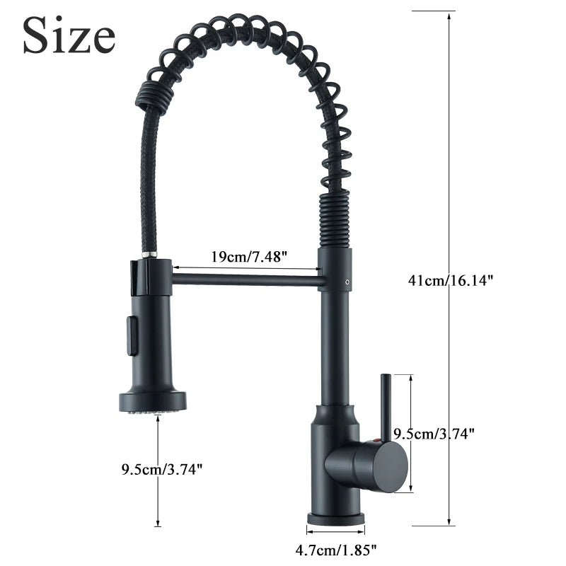 Robinet de cuisine à douchette extractible, mitigeur eau chaude/froide