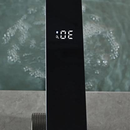 Robinet de lavabo de salle de bain à affichage numérique intelligent LED en laiton