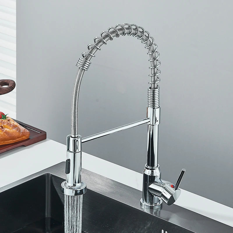 Robinet de cuisine à douchette extractible, mitigeur eau chaude/froide