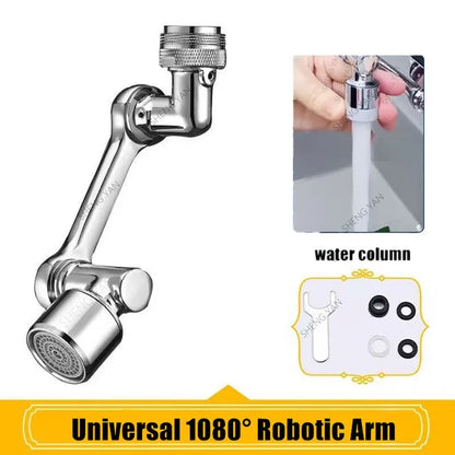 Douchette de robinet universelle en métal lourd avec rotation à 1080° pour lavabo de cuisine, robinet d'évier à bulles et jet anti-éclaboussures